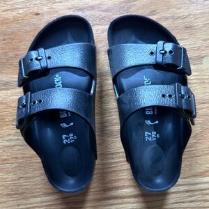 Birkenstock Black Double-Strap Rubber Sandals